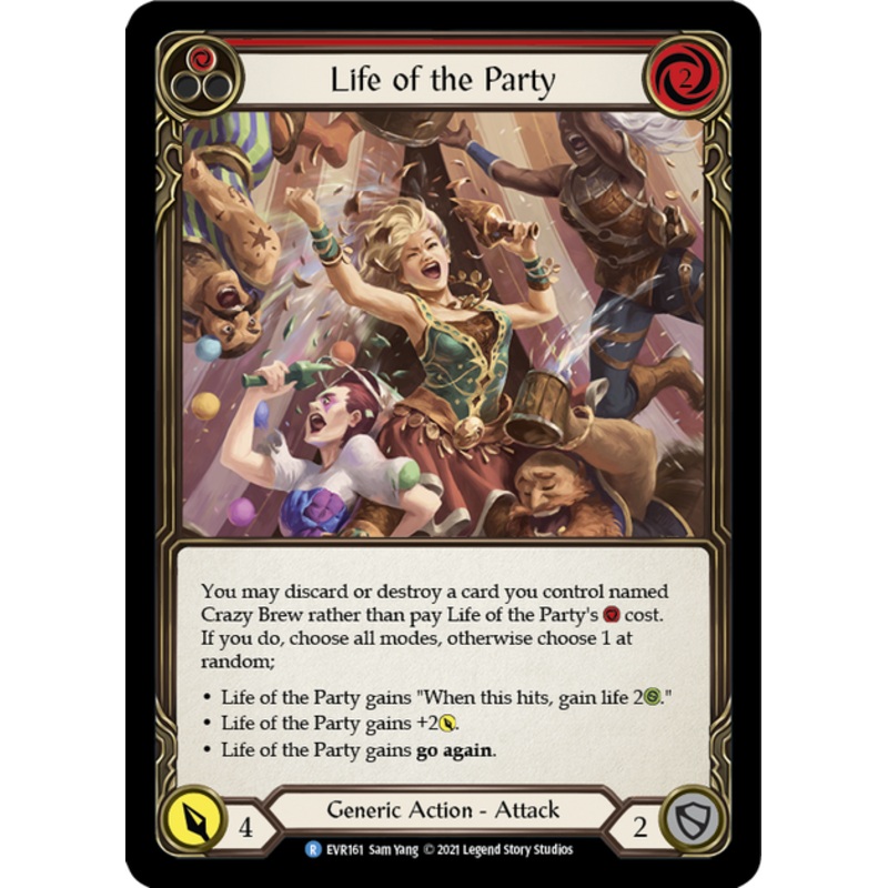 Flesh and Blood Everfest First Edition R EVR161 Life of the Party (Red) Standard
