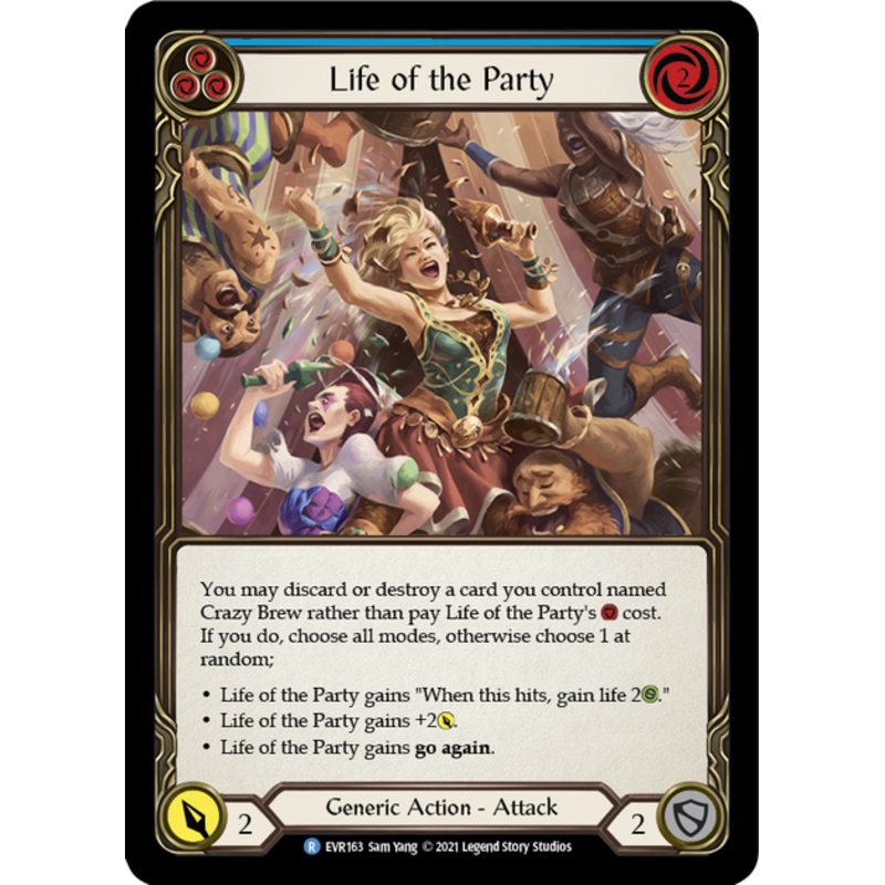 Flesh and Blood Everfest First Edition R EVR163 Life of the Party (Blue) Standard