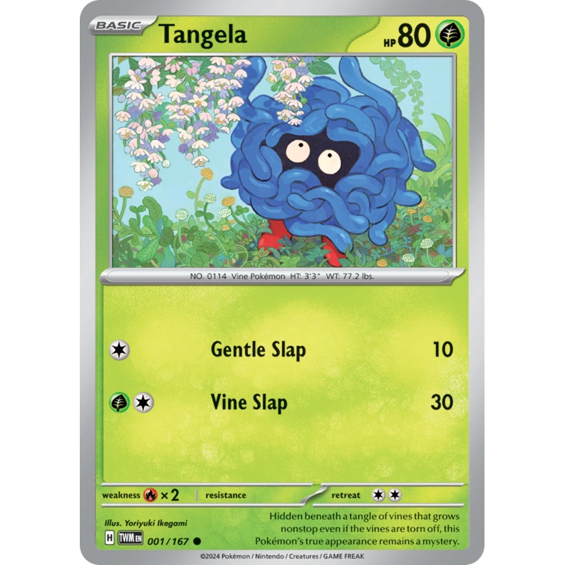 001/167 1/167 Tangela  Pokemon Card  Twilight Masquerade Common *MINT*