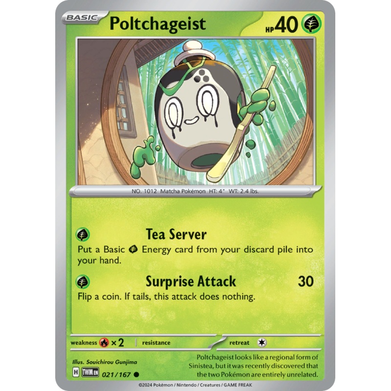 021/167 21/167 Poltchageist  Pokemon Card  Twilight Masquerade Common *MINT*
