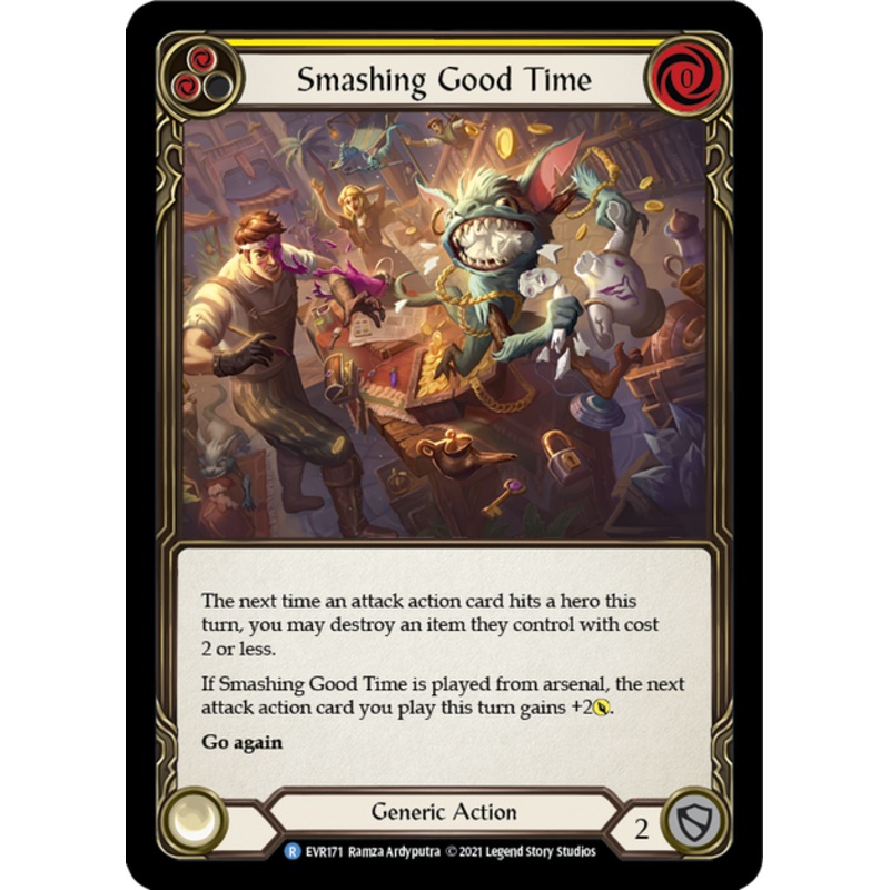 Flesh and Blood Everfest First Edition R EVR171 Smashing Good Time (Yellow) Standard
