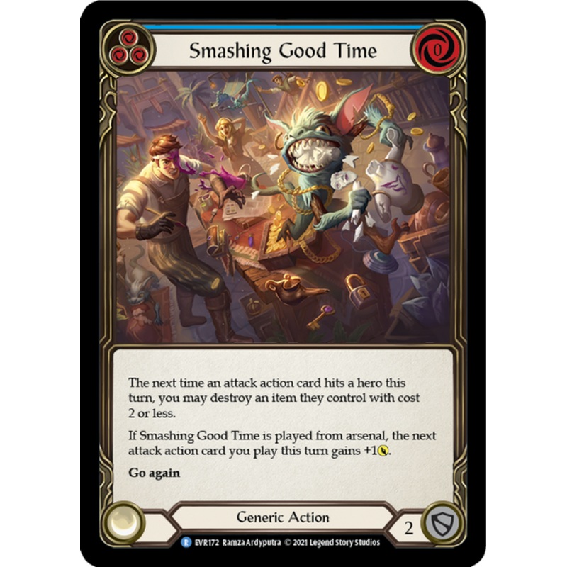 Flesh and Blood Everfest First Edition R EVR172 Smashing Good Time (Blue) Standard