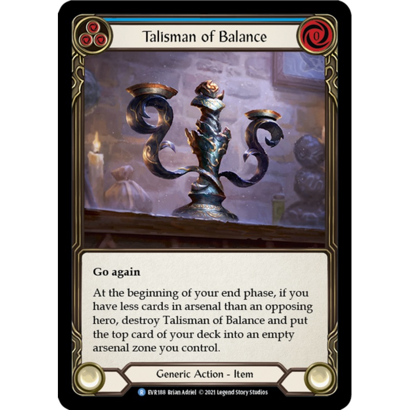 Flesh and Blood Everfest First Edition R EVR188 Talisman of Balance Standard