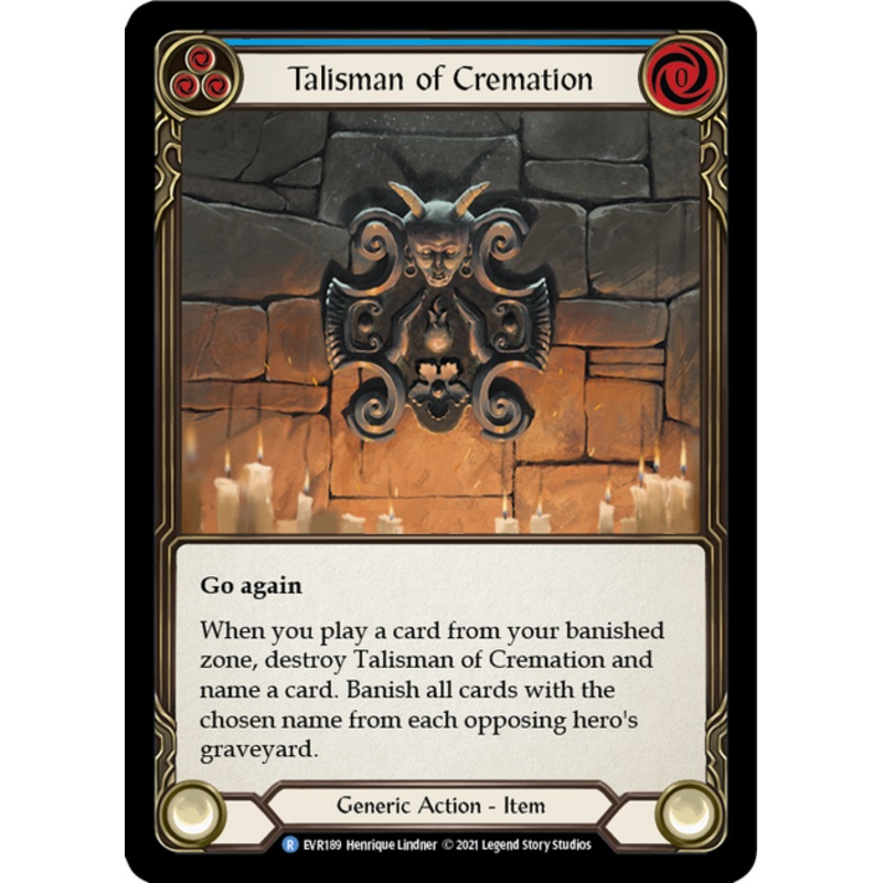 Flesh and Blood Everfest First Edition R EVR189 Talisman of Cremation Standard