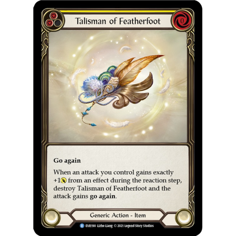 Flesh and Blood Everfest First Edition R EVR190 Talisman of Featherfoot Standard