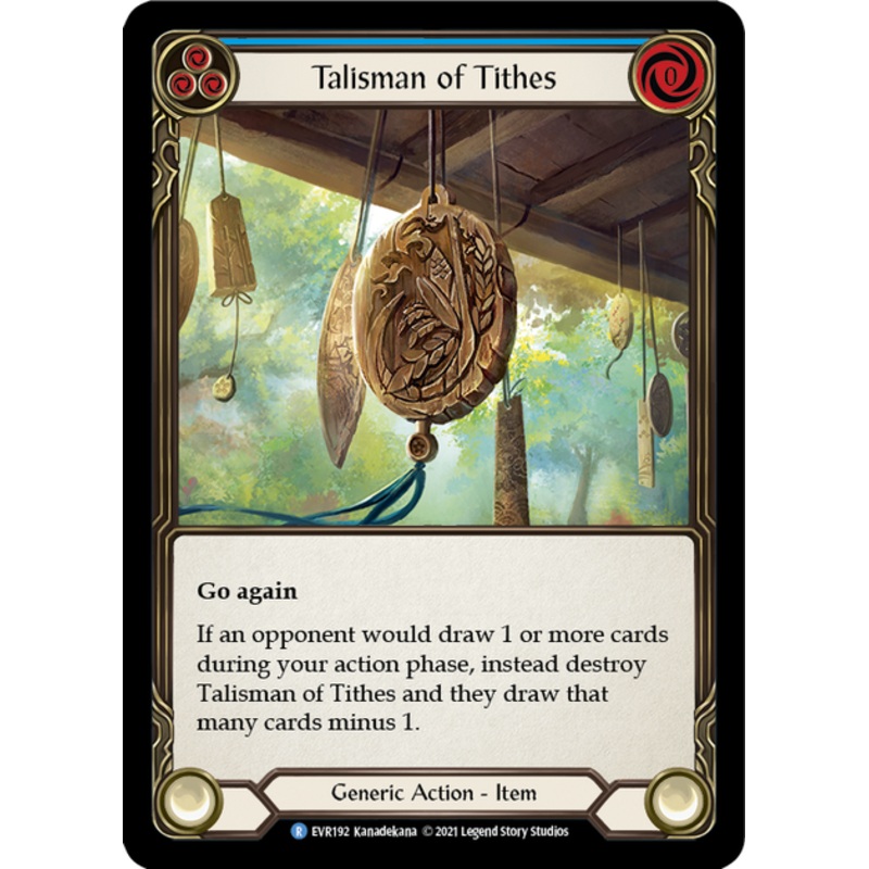 Flesh and Blood Everfest First Edition R EVR192 Talisman of Tithes Standard