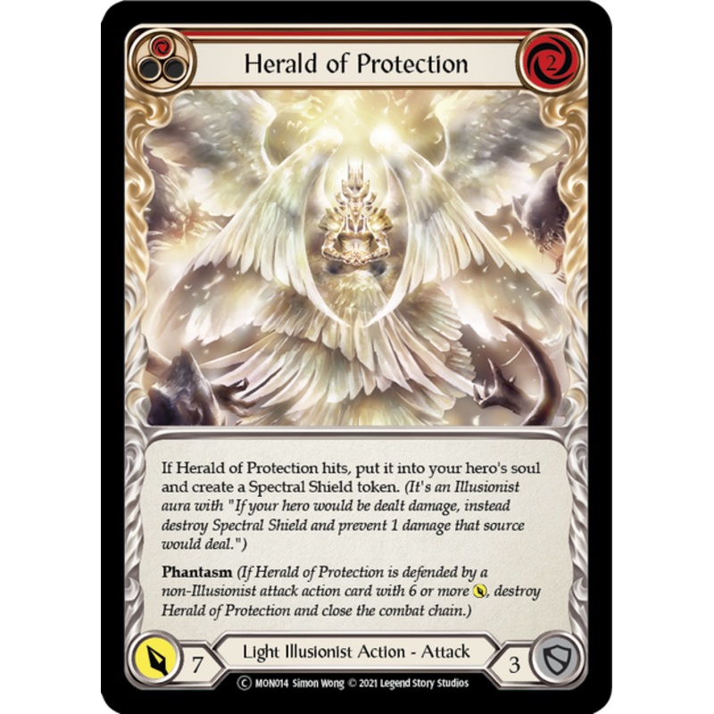 Flesh and Blood Monarch Unlimited C MON014 Herald of Protection (Red) Rainbow