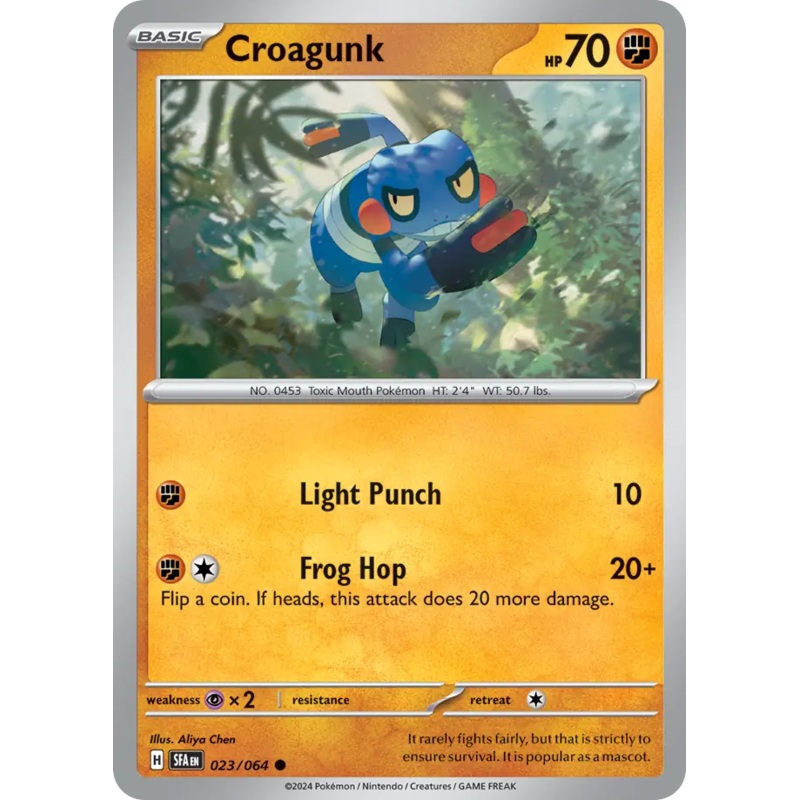 023/064 23/64 Croagunk Pokemon Card Shrouded Fable Common *MINT*