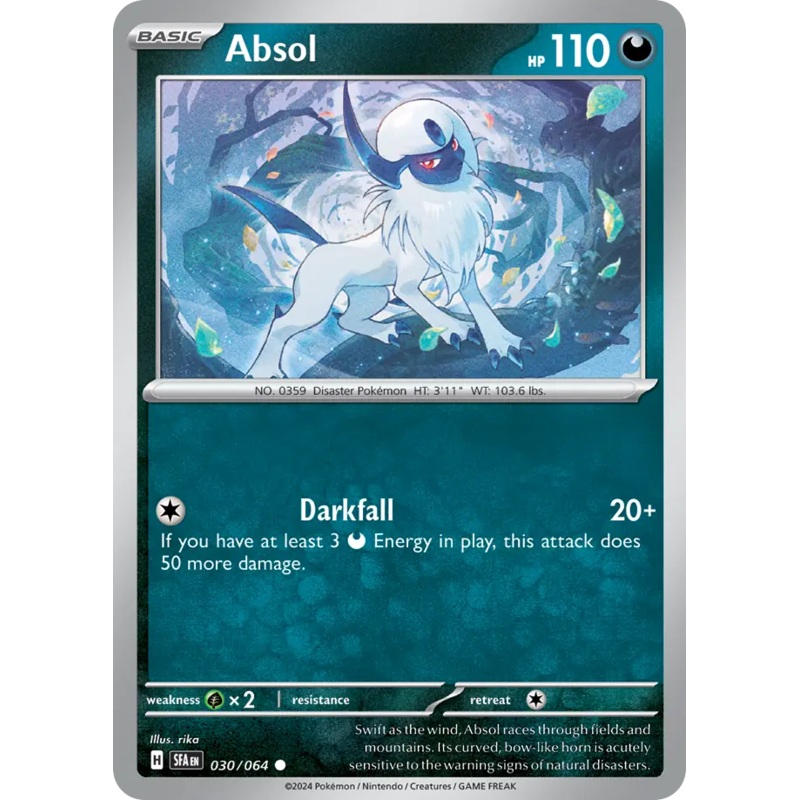030/064 30/64 Absol Pokemon Card Shrouded Fable Common *MINT*