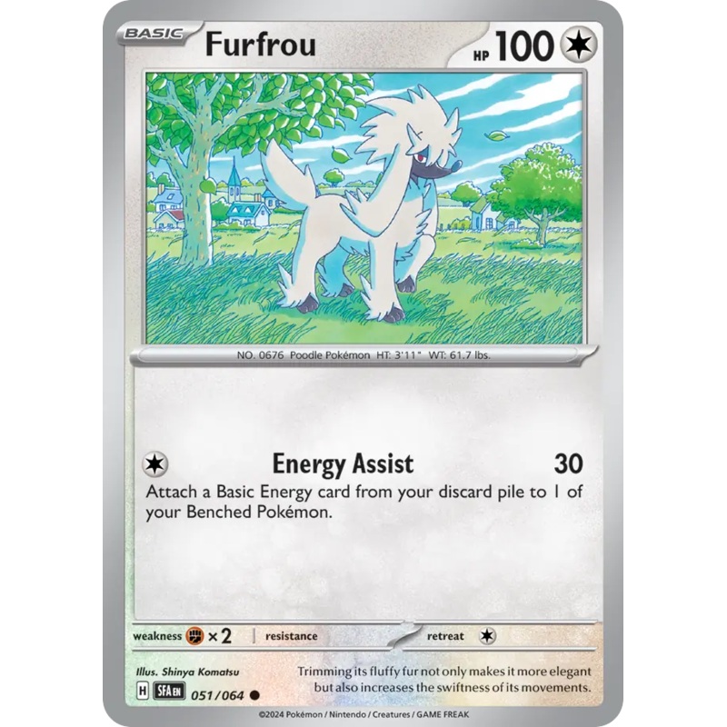 051/064 51/64 Furfrou Pokemon Card Shrouded Fable Common *MINT*