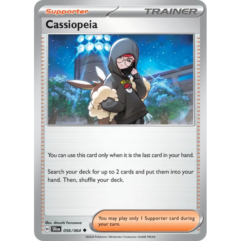 056/064 56/64 Cassiopeia Pokemon Card Shrouded Fable Uncommon Supporter *MINT*
