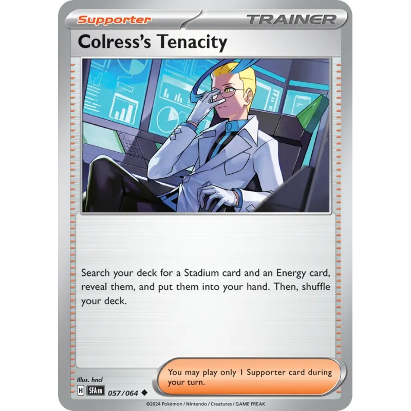 057/064 57/64 Colress’s Tenacity Pokemon Card Shrouded Fable Uncommon Supporter *MINT*
