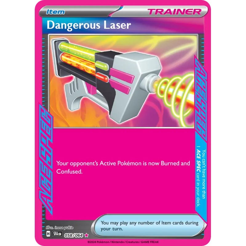 058/064 58/64 Dangerous Laser Pokemon Card Shrouded Fable ACE SPEC Rare Item ACE SPEC *MINT*