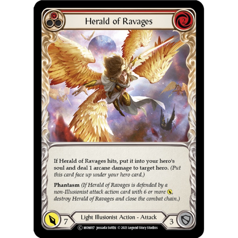 Flesh and Blood Monarch Unlimited C MON017 Herald of Ravages (Red) Standard