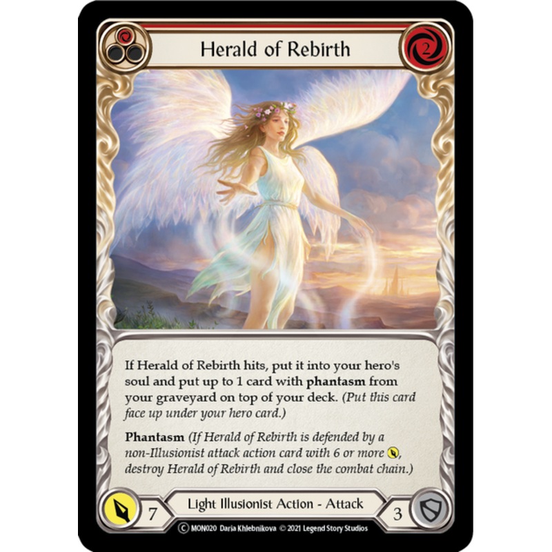 Flesh and Blood Monarch Unlimited C MON020 Herald of Rebirth (Red) Rainbow