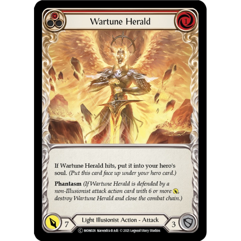Flesh and Blood Monarch Unlimited C MON026 Wartune Herald (Red) Standard