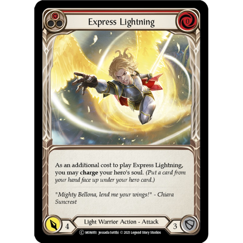 Flesh and Blood Monarch Unlimited C MON051 Express Lightning (Red) Standard