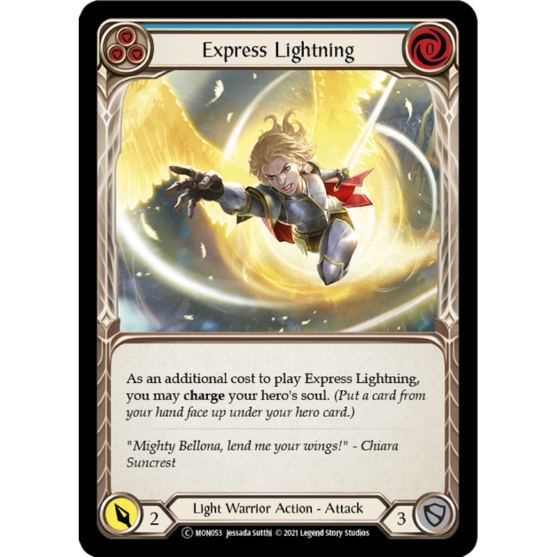 Flesh and Blood Monarch Unlimited C MON053 Express Lightning (Blue) Rainbow
