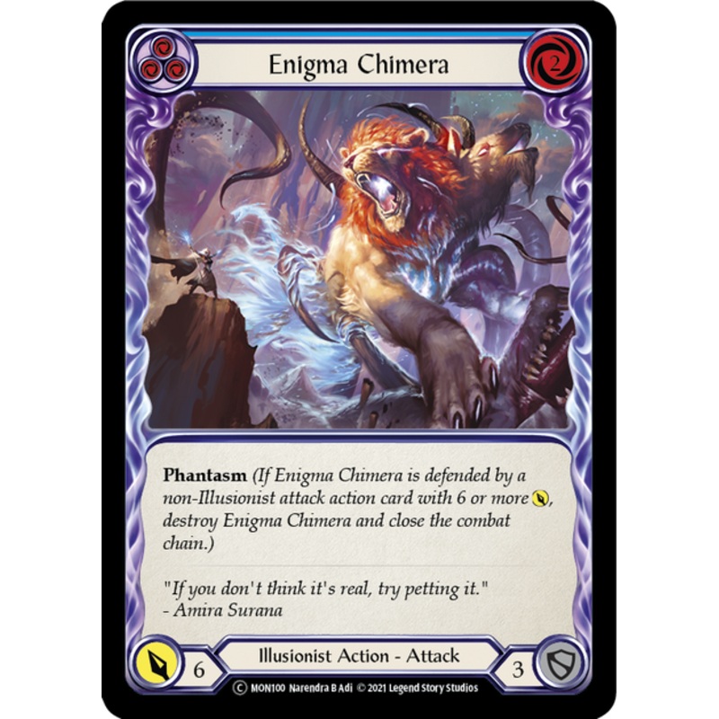 Flesh and Blood Monarch Unlimited C MON100 Enigma Chimera (Blue) Standard