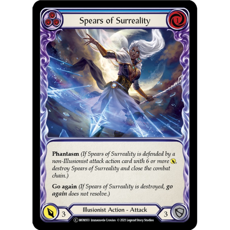 Flesh and Blood Monarch Unlimited C MON103 Spears of Surreality (Blue) Rainbow