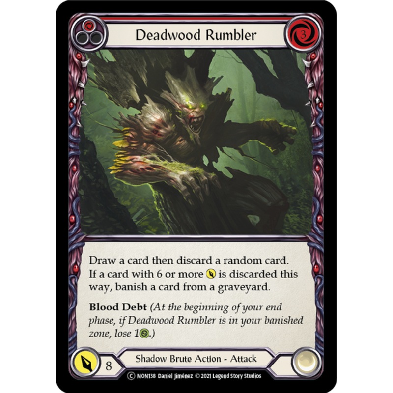 Flesh and Blood Monarch Unlimited C MON138 Deadwood Rumbler (Red) Standard