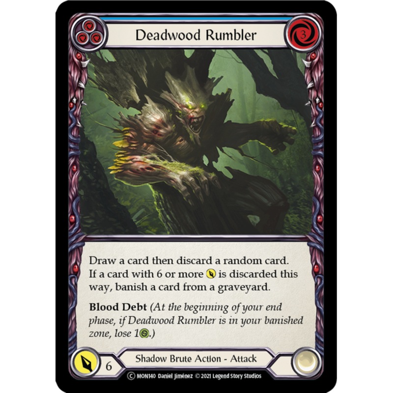 Flesh and Blood Monarch Unlimited C MON140 Deadwood Rumbler (Blue) Rainbow
