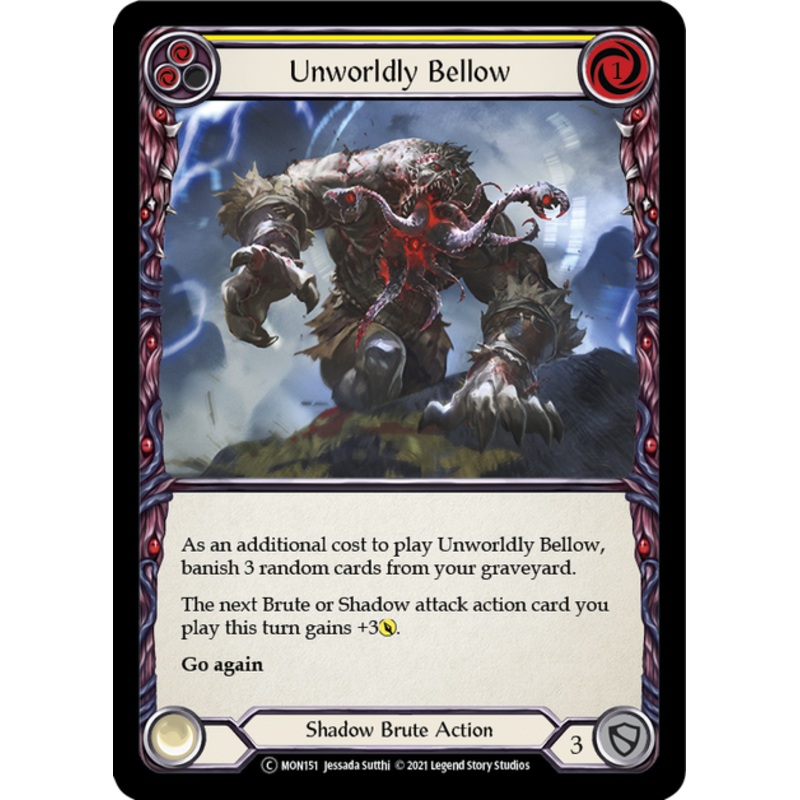 Flesh and Blood Monarch Unlimited C MON151 Unworldly Bellow (Yellow) Standard