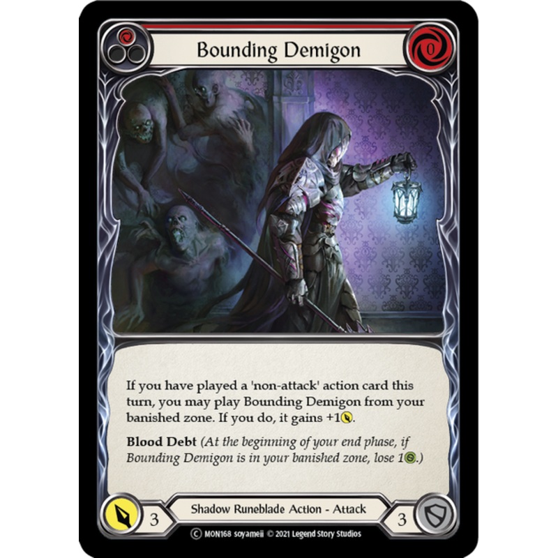 Flesh and Blood Monarch Unlimited C MON168 Bounding Demigon (Red) Standard