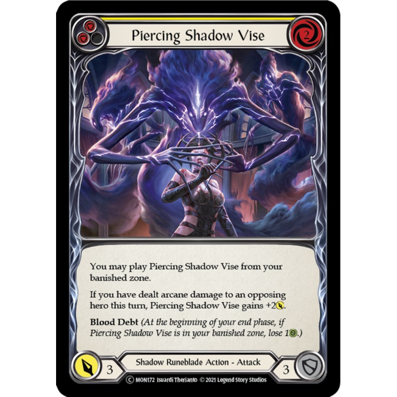 Flesh and Blood Monarch Unlimited C MON172 Piercing Shadow Vise (Yellow) Standard