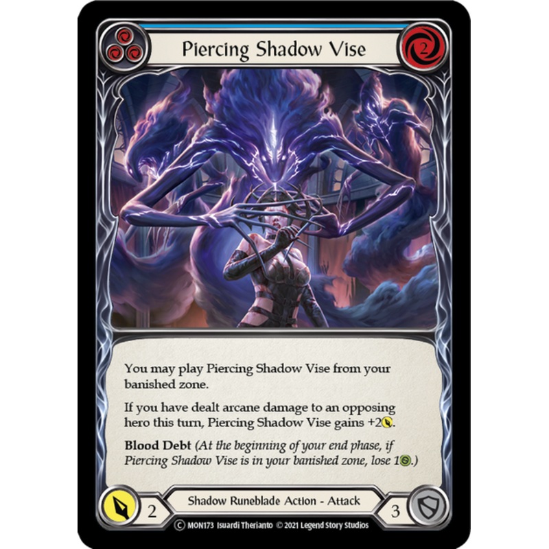Flesh and Blood Monarch Unlimited C MON173 Piercing Shadow Vise (Blue) Rainbow