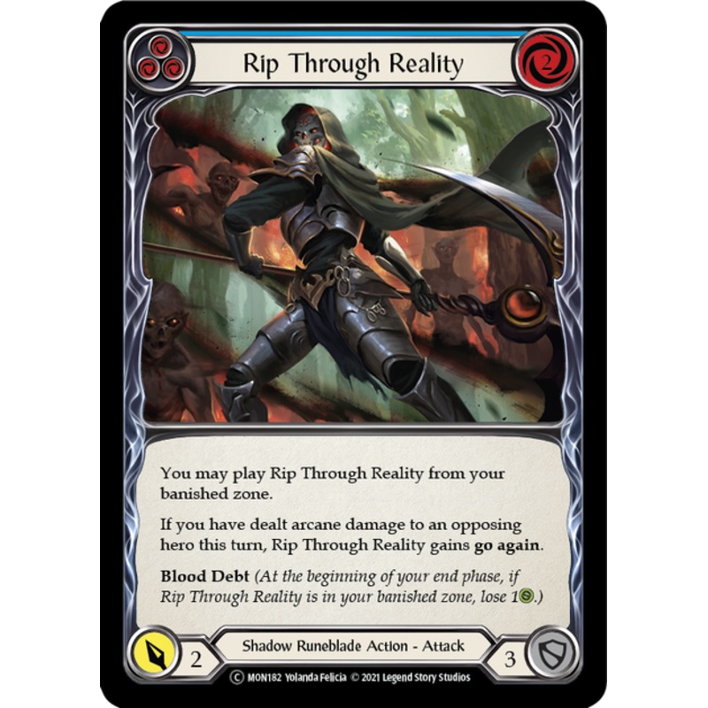 Flesh and Blood Monarch Unlimited C MON182 Rip Through Reality (Blue) Standard
