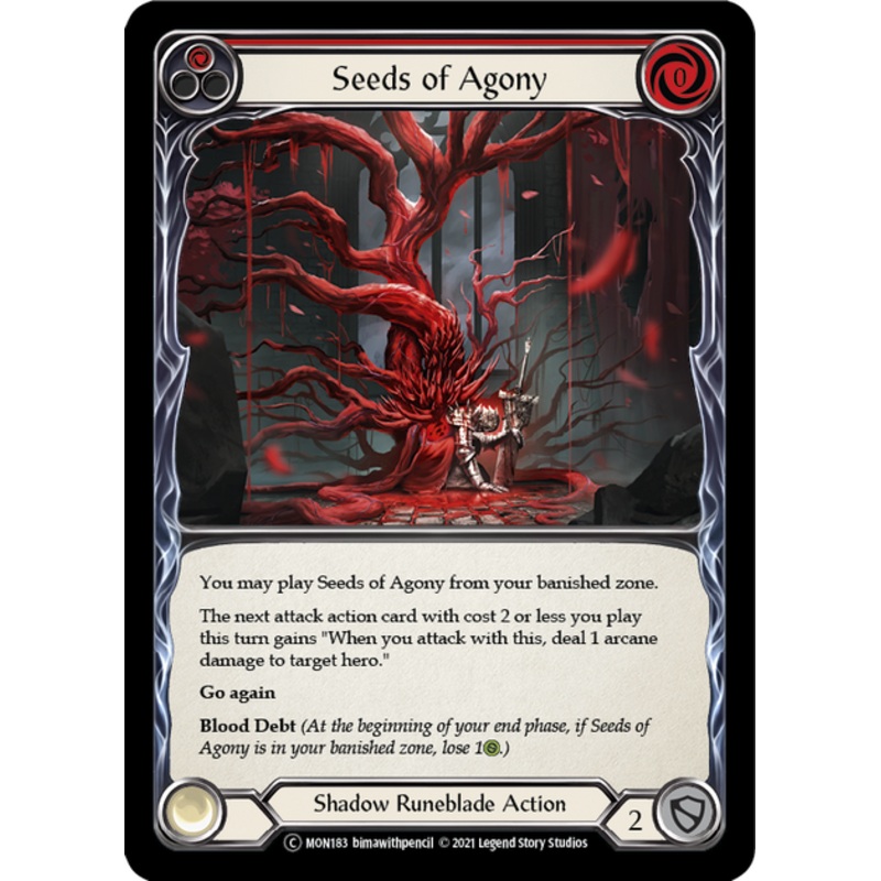 Flesh and Blood Monarch Unlimited C MON183 Seeds of Agony (Red) Standard