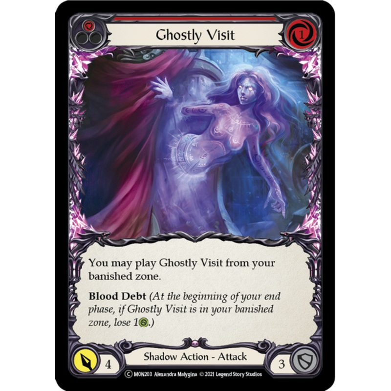 Flesh and Blood Monarch Unlimited C MON203 Ghostly Visit (Red) Standard