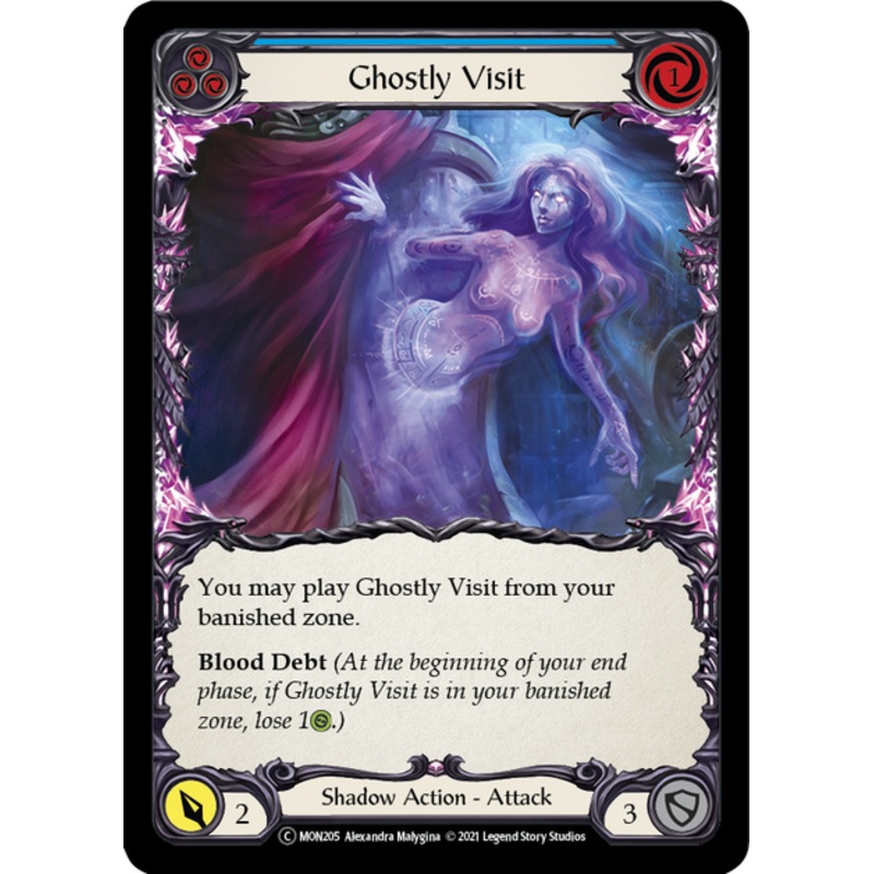 Flesh and Blood Monarch Unlimited C MON205 Ghostly Visit (Blue) Standard
