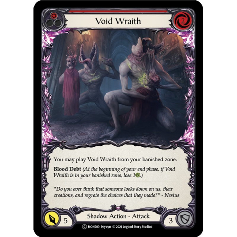 Flesh and Blood Monarch Unlimited C MON209 Void Wraith (Red) Standard