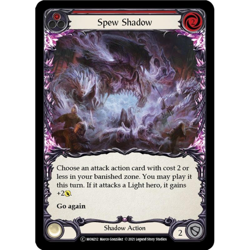 Flesh and Blood Monarch Unlimited C MON212 Spew Shadow (Red) Standard