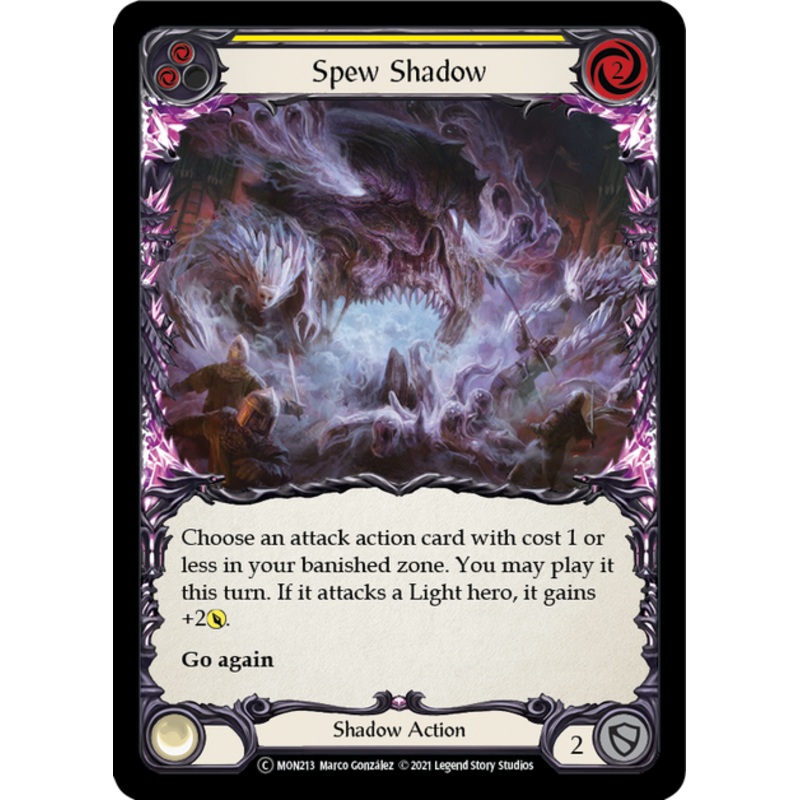 Flesh and Blood Monarch Unlimited C MON213 Spew Shadow (Yellow) Standard