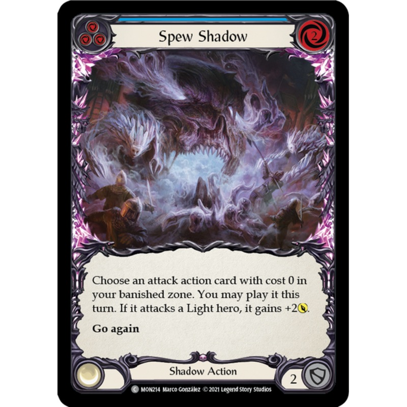 Flesh and Blood Monarch Unlimited C MON214 Spew Shadow (Blue) Standard