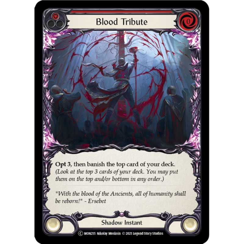 Flesh and Blood Monarch Unlimited C MON215 Blood Tribute (Red) Rainbow