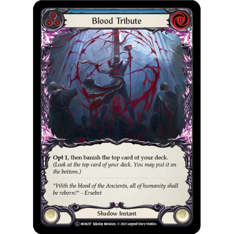 Flesh and Blood Monarch Unlimited C MON217 Blood Tribute (Blue) Standard