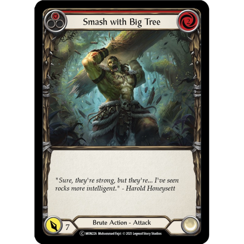 Flesh and Blood Monarch Unlimited C MON226 Smash With Big Tree (Red) Standard