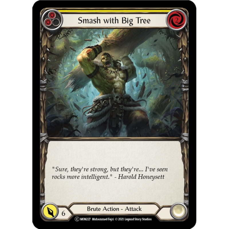 Flesh and Blood Monarch Unlimited C MON227 Smash With Big Tree (Yellow) Standard