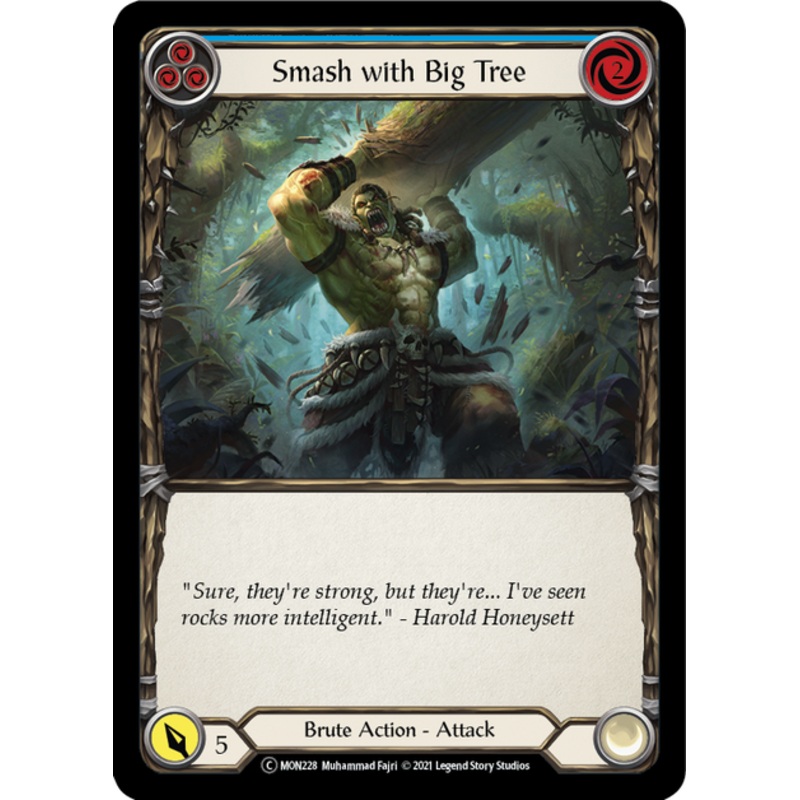 Flesh and Blood Monarch Unlimited C MON228 Smash With Big Tree (Blue) Standard