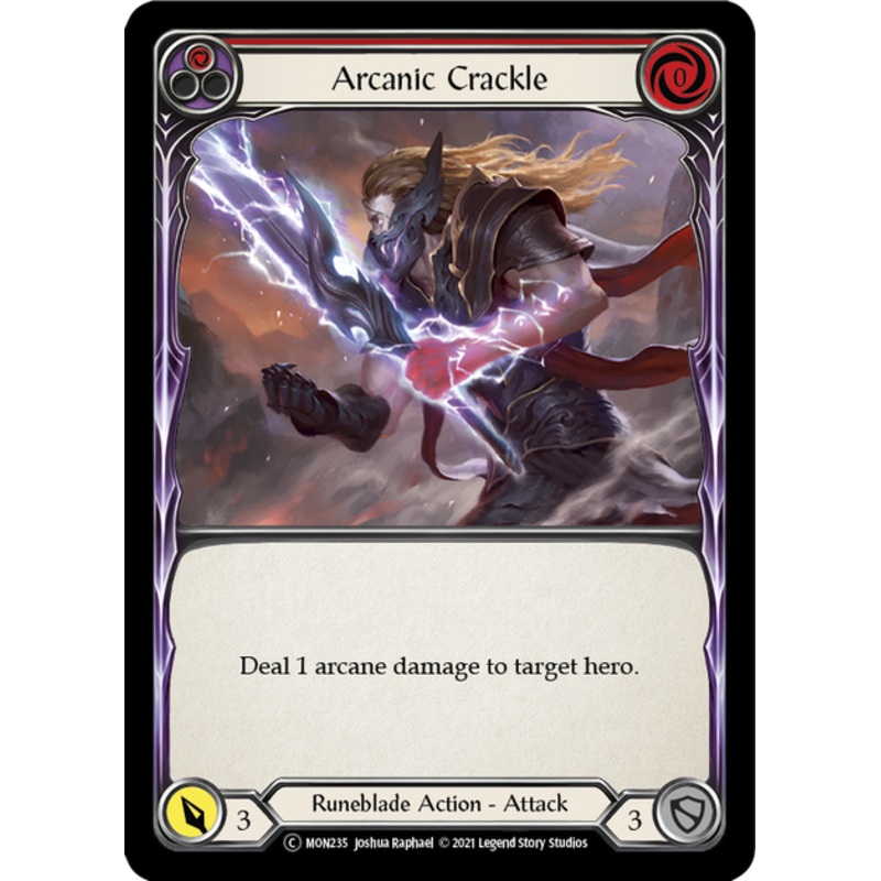 Flesh and Blood Monarch Unlimited C MON235 Arcanic Crackle (Red) Standard