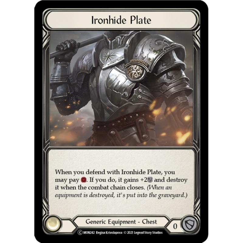 Flesh and Blood Monarch Unlimited C MON242 Ironhide Plate Rainbow