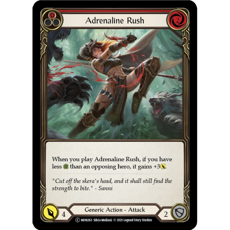 Flesh and Blood Monarch Unlimited C MON263 Adrenaline Rush (Red) Standard
