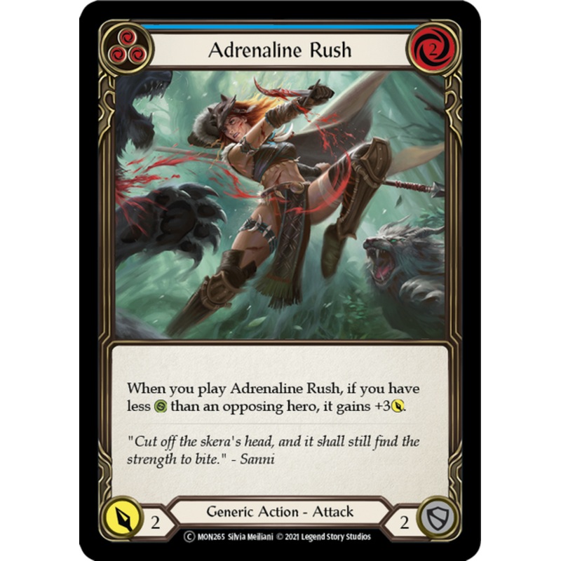 Flesh and Blood Monarch Unlimited C MON265 Adrenaline Rush (Blue) Rainbow
