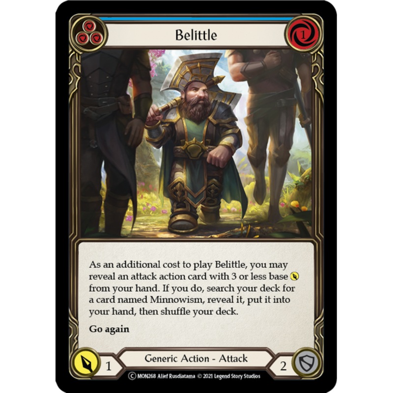 Flesh and Blood Monarch Unlimited C MON268 Belittle (Blue) Standard