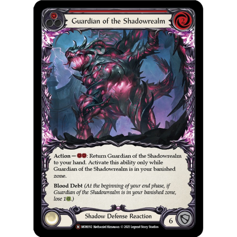 Flesh and Blood Monarch Unlimited M MON192 Guardian of the Shadowrealm Standard