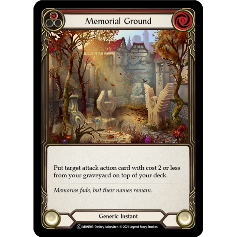 Flesh and Blood Monarch Unlimited C MON303 Memorial Ground (Red) Standard